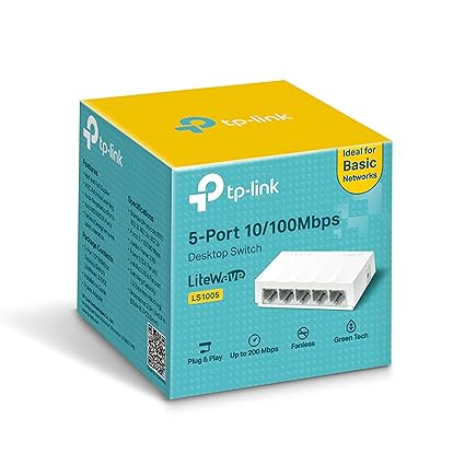 TP-Link LS1005 5-Port 10/100Mbps Desktop Switch - SWITCH by Tp-Link