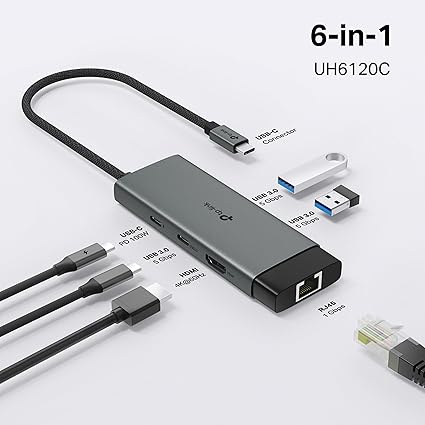 TP-Link UH6120C USB Type-C 6-in-1 Hub with 4K HDMI - USB HUB by Tp-Link