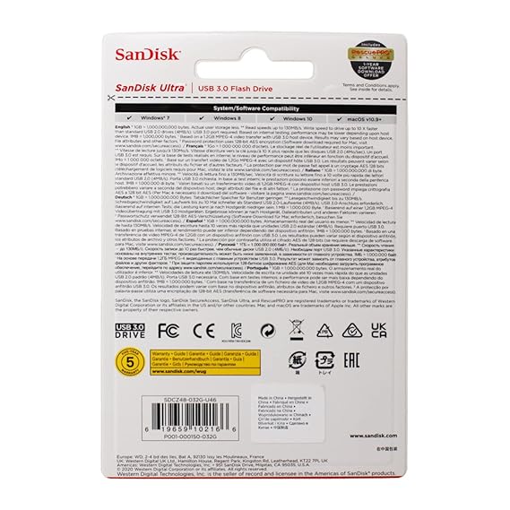 SanDisk Ultra SDCZ48-032G-U46 32GB USB 3.0 Flash Drive - Image 3